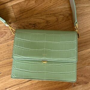 JW PEI Sage Croc-Embossed Crossbody Bag